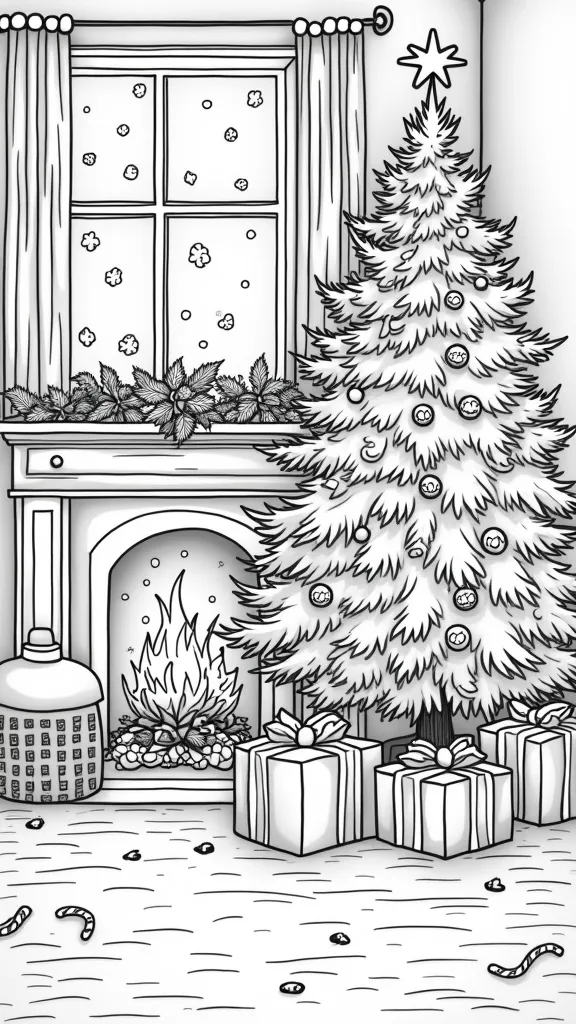 coloriages de Noël adultes à imprimer